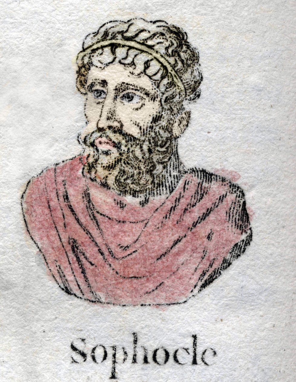 Sophocles (c. 496-406 AC), poeta trágico grego. de Unknown artist