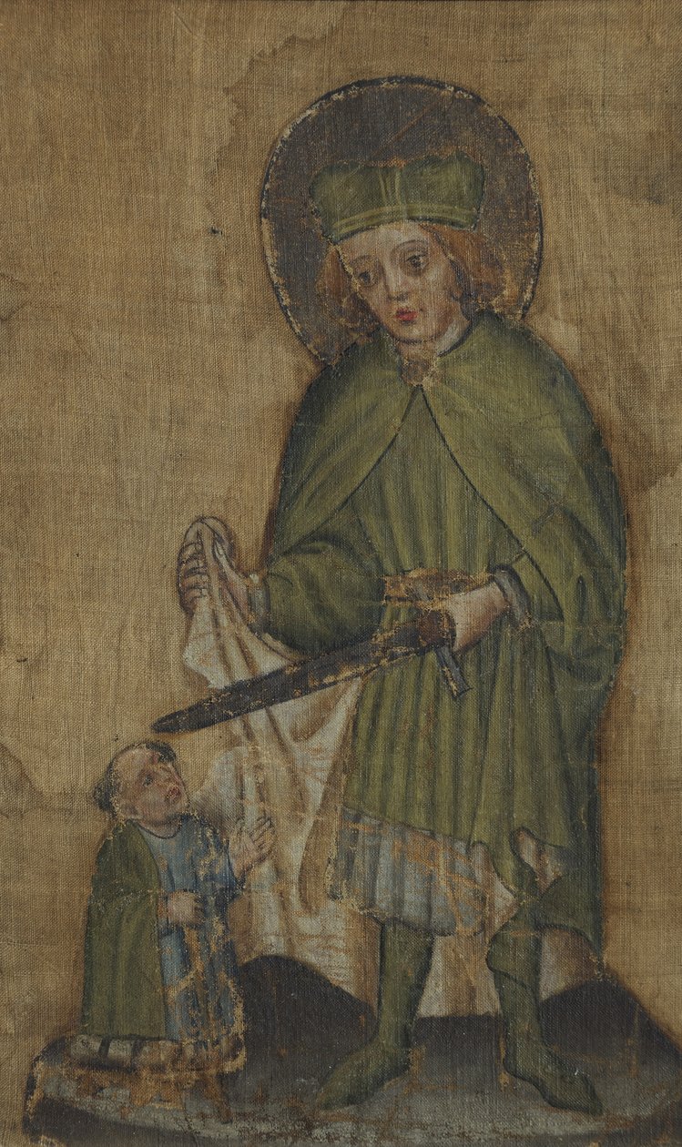 São Martinho e o Mendigo, c.1440 (óleo de cinomose sobre tecido, provavelmente linho) de Unknown artist