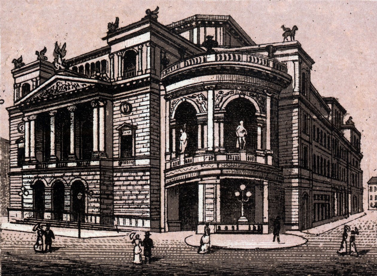 Stadttheater em Viena na Áustria (Viena) em "The world illustrates 168 views" Sem data (final do século XIX) de Unknown artist