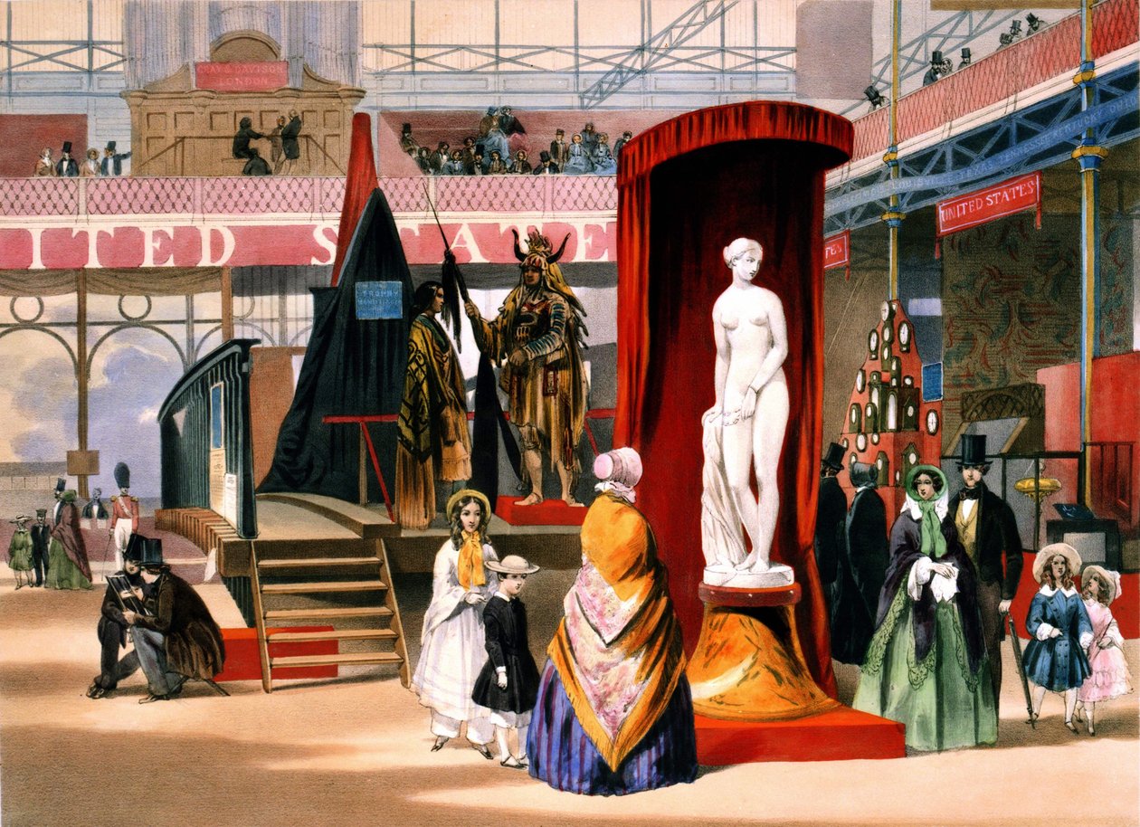 Estátua do escravo grego na Exposição Mundial em Londres de Unknown artist
