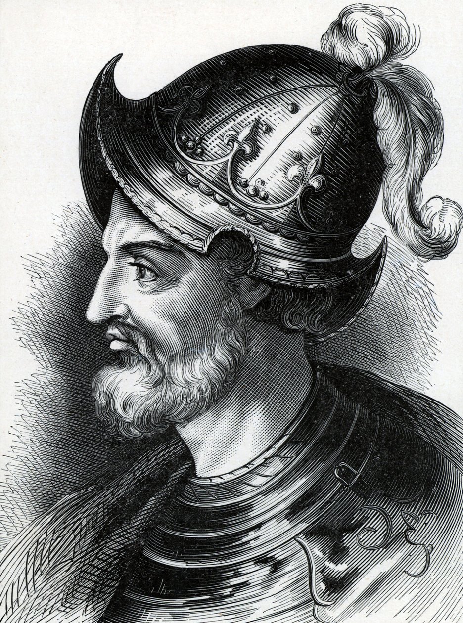 Estêvão de Blois (Estêvão de Inglaterra, c1097-1154), c1900 (gravura) de Unknown artist