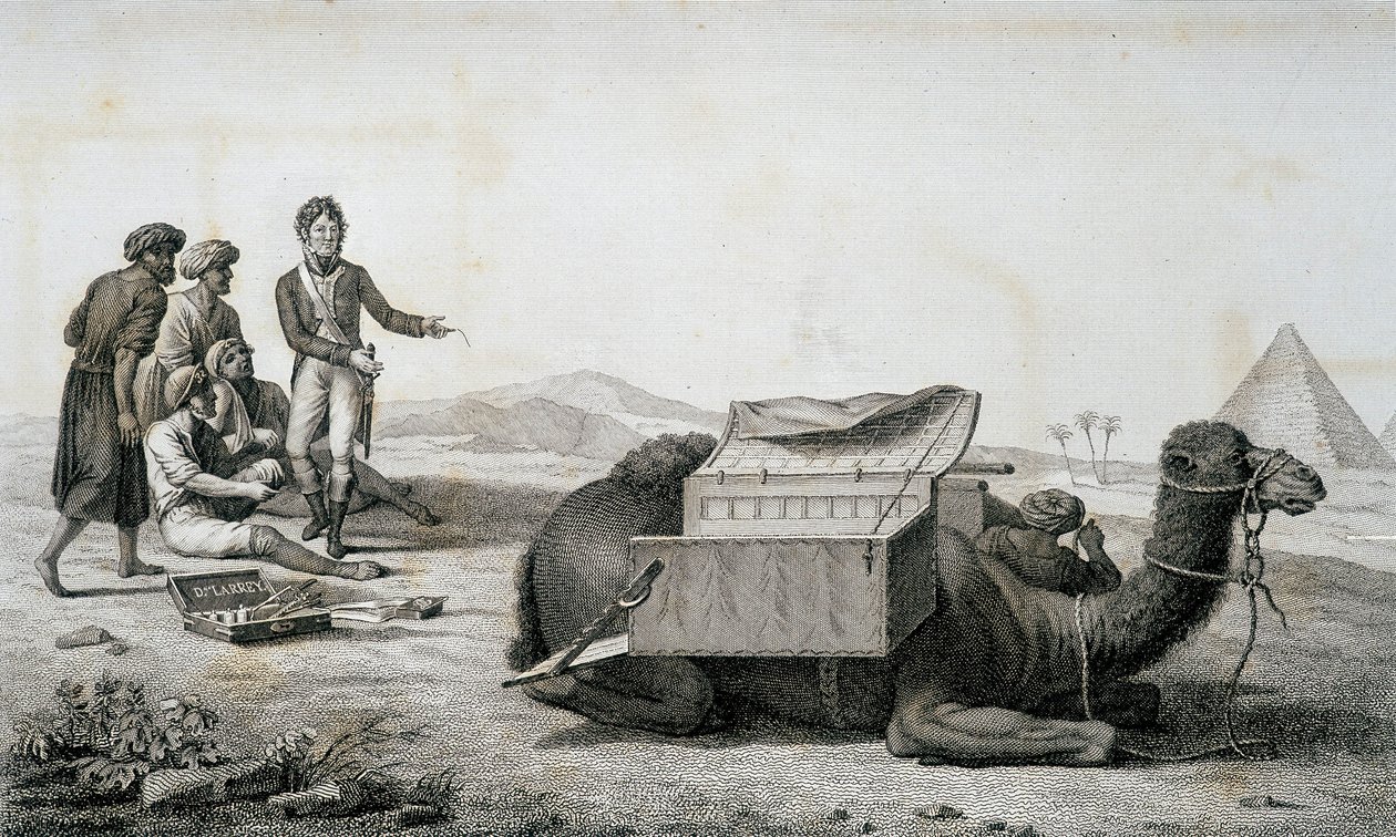 Cirurgia: Doutor Larrey - em "Descrição do Egito", Edições Imperiais de Unknown artist