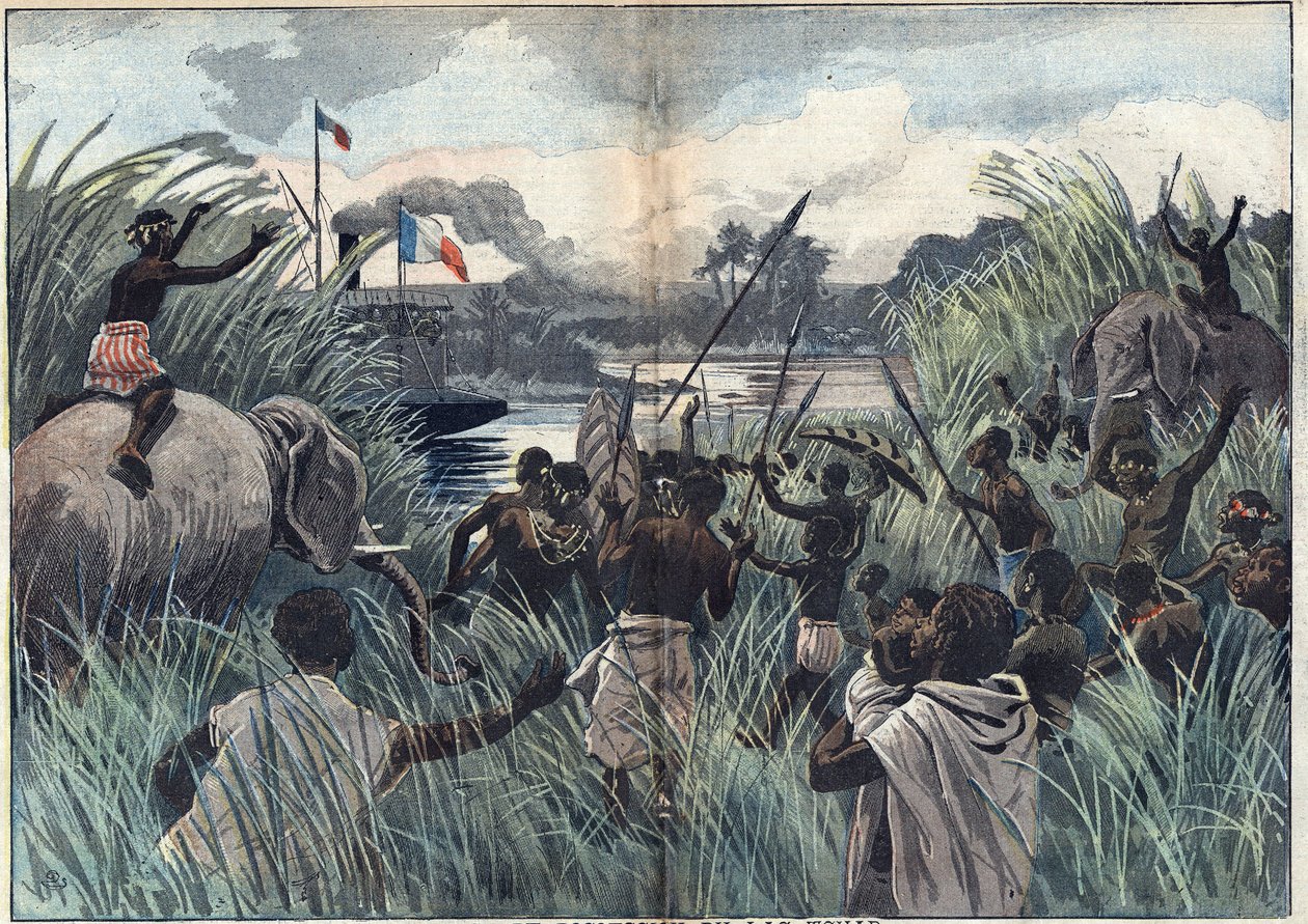 Tomando posse do Lago Chade (África) de Unknown artist
