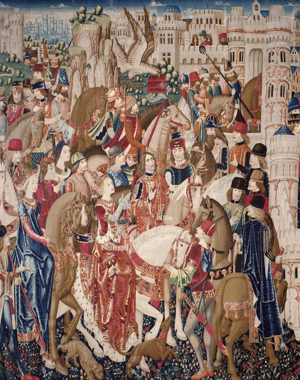 Tapeçaria a ilustrar Tarquinius Priscus. ca. 1475 (tapeçaria) de Unknown artist