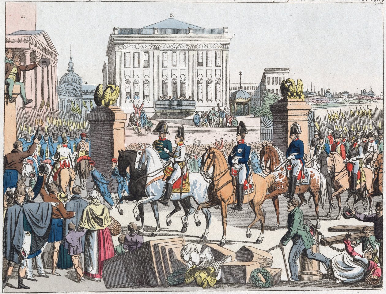 As Forças Aliadas marcham para Paris em 31 de março de Unknown artist