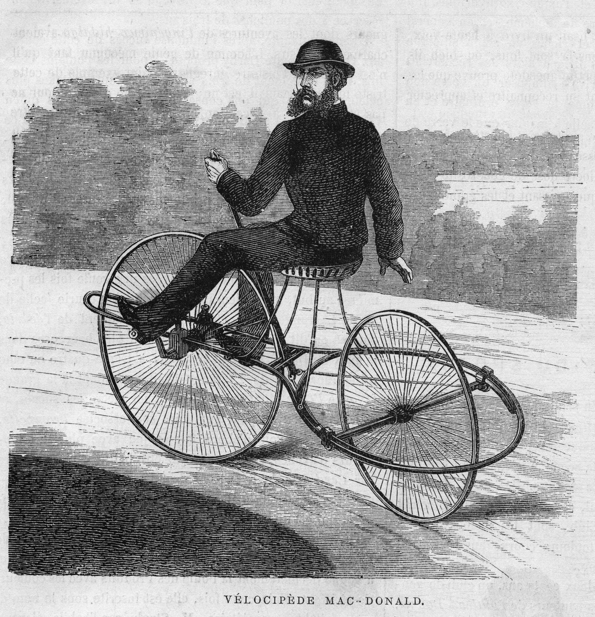 O velocipede americano Mac-Donald. 1869 de Unknown artist