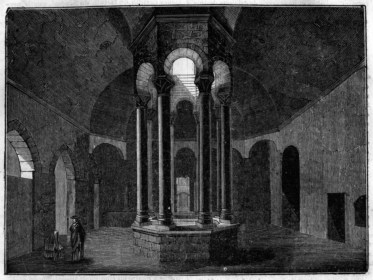 Os Banhos Árabes de Girona (Girona) em Espanha. de Unknown artist