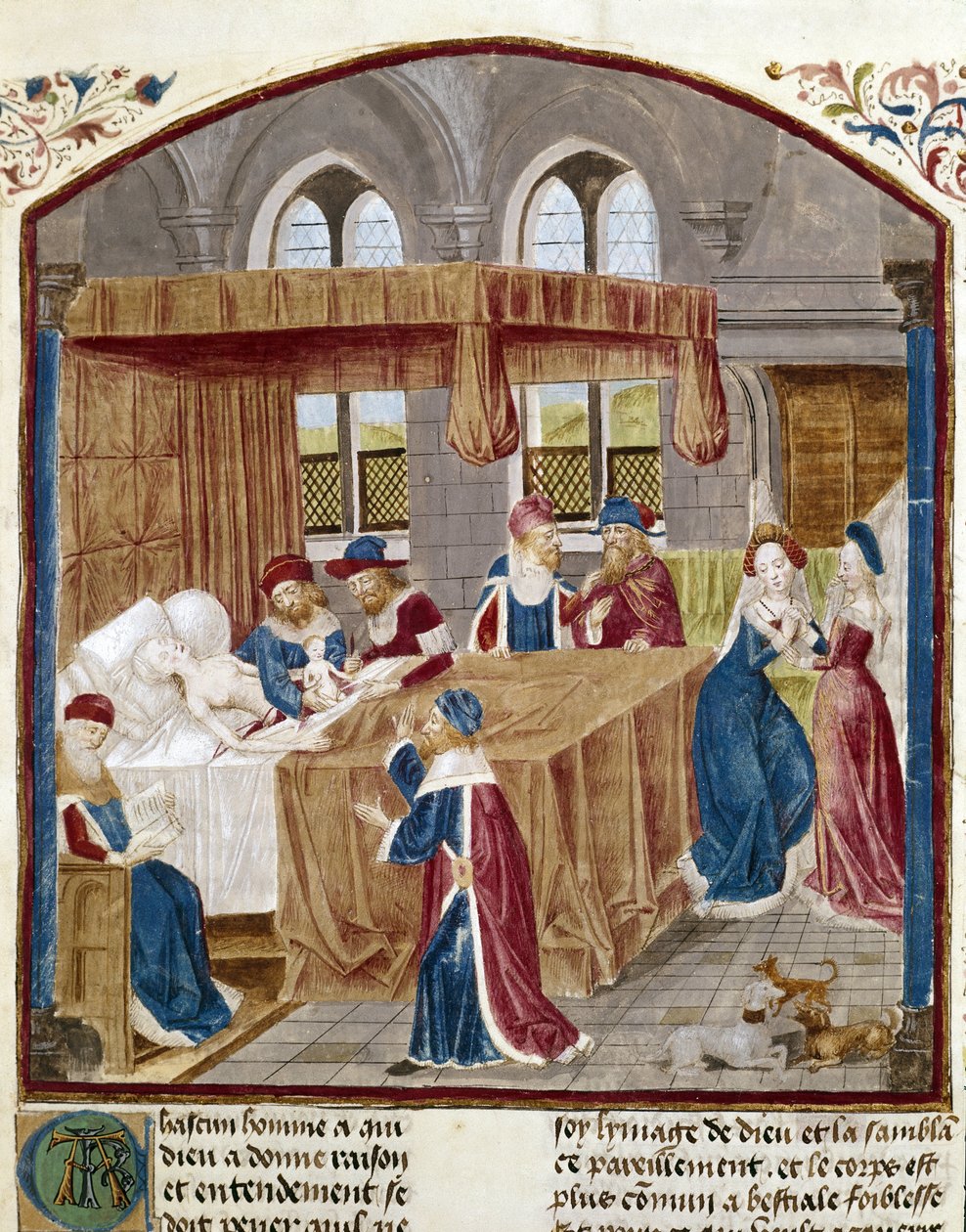 O Nascimento de Jules Cesar - Miniatura extraída de Facts of the Romans por Jules Cesar a Domitian, textos de Lucan (39-65), Suetone (70-122) e Salluste (86-34 AC) de Unknown artist