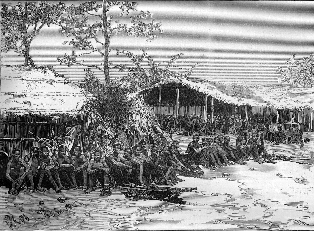 A Missão Brazza na África Ocidental (Pietro Paolo Savorgnan di Brazza ou Pierre Paul Francois Camille Savorgnan de Brazza de Unknown artist