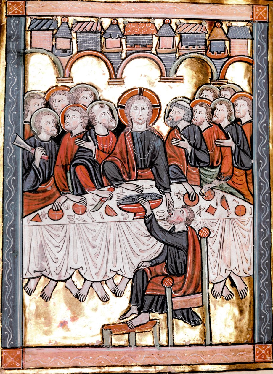 O Cene Miniatura retirado de "Liber Psalmorum um um calendário" ou "Psaltier à l