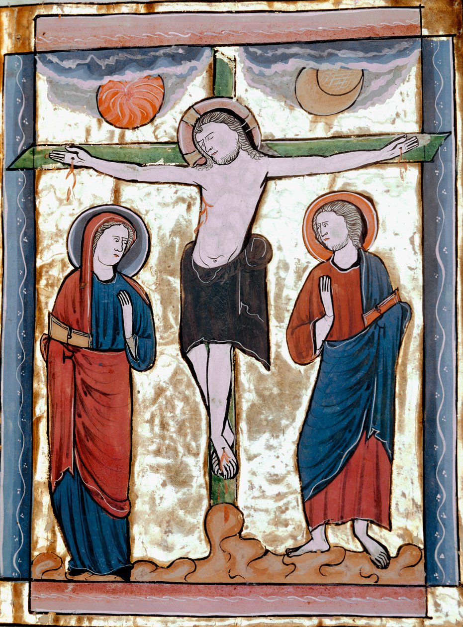 A Crucificação Miniatura tirada de "Liber Psalmorum um um calendario" ou "Psaltier à l