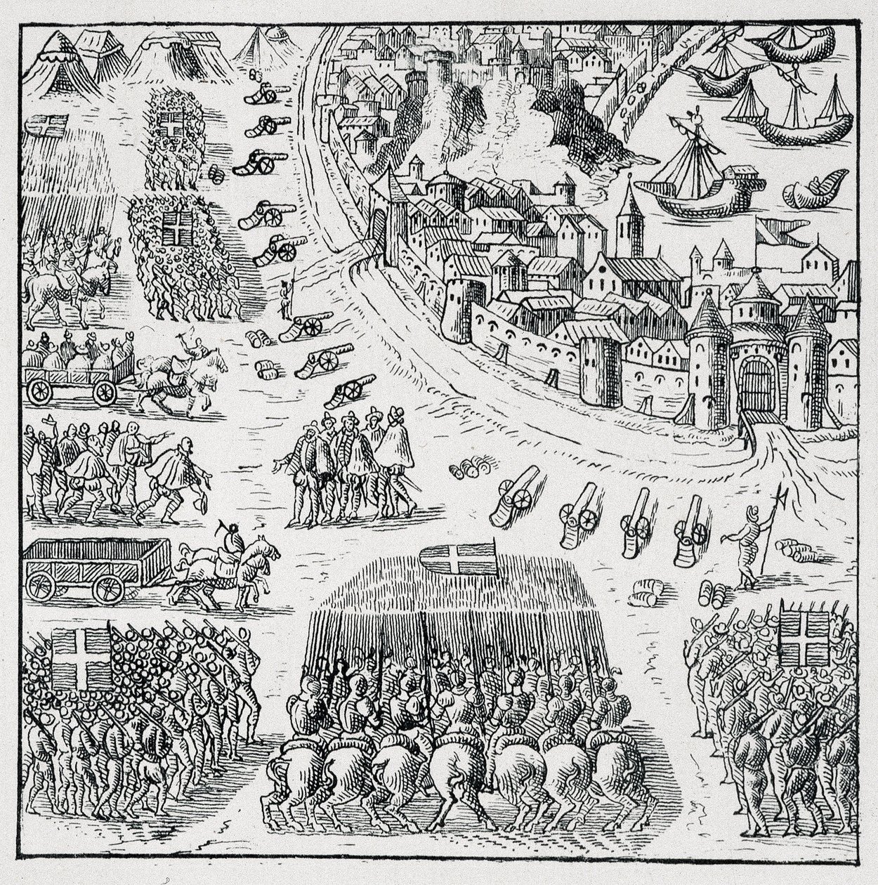 Tendo o Duque de Anjou (Henrique III) sido eleito rei da Polónia (em 1573) e forçado a ir e tomar posse desta coroa incessantemente, o cerco de La Rochelle foi levantado, e aos Rochellois foi concedido tudo o que eles pediam para si e para de Unknown artist