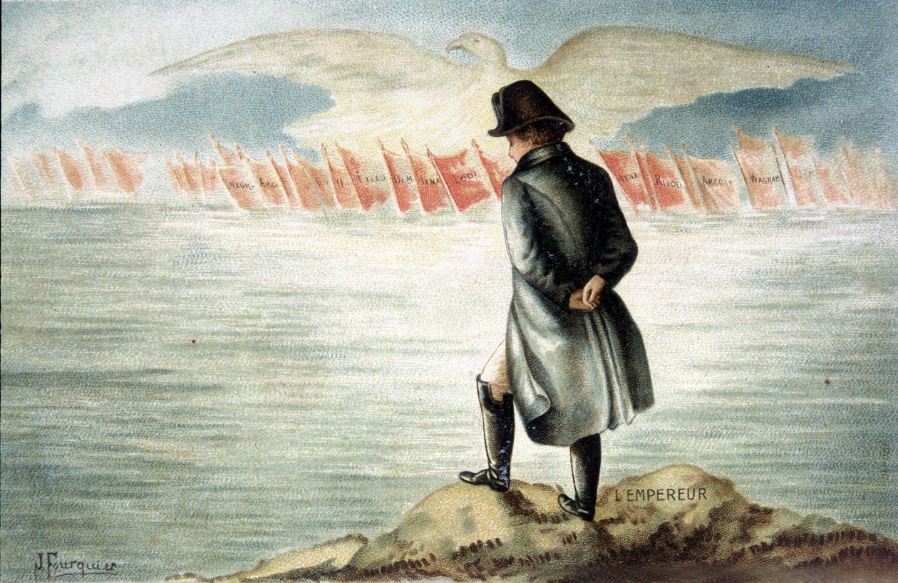 O Imperador para Santa Helena. A cromolitografia do século XIX. de Unknown artist