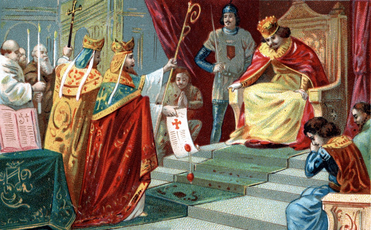 A excomunhão do Rei Robert II, o Pio (ca. 970-1031), Rei da França, em 997. de Unknown artist