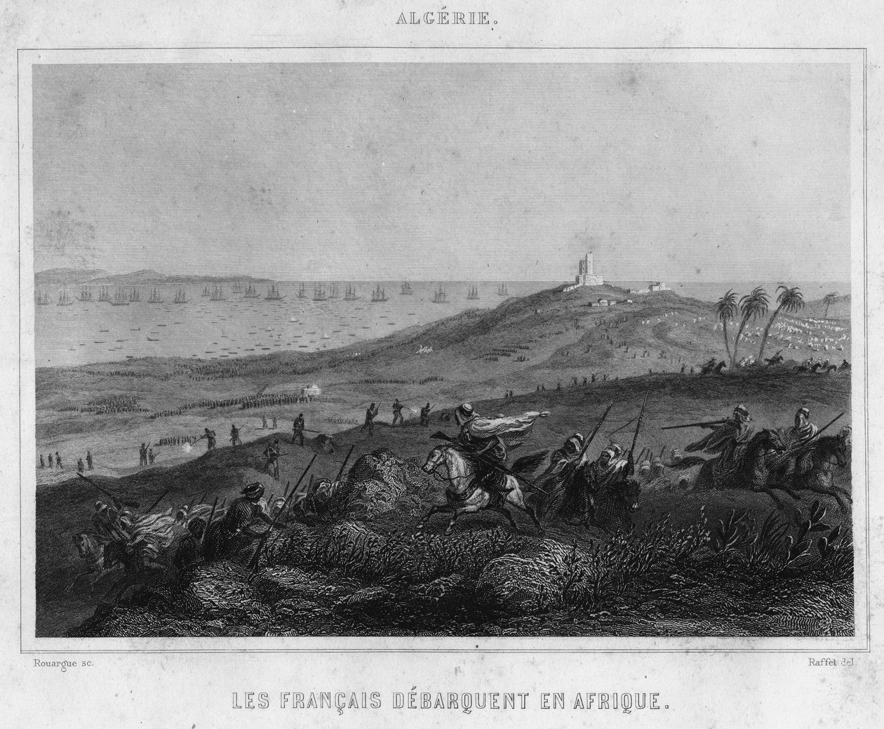 Os franceses desembarcaram em África de Unknown artist