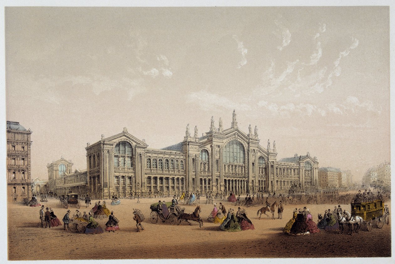 A Gare du Nord - lírio. Século XIX. de Unknown artist