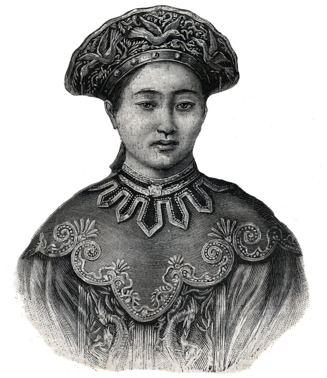 A Impressão do Japão Haruko, Mulher de Mikado Mutsuhito (1852-1912) - Gravura de 1892 de Unknown artist