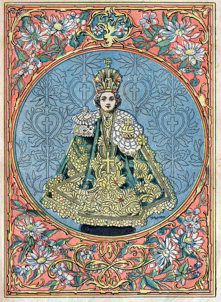 O Menino Jesus de Praga - O Menino Jesus de Praga - ilustração do final do século XIX de Unknown artist