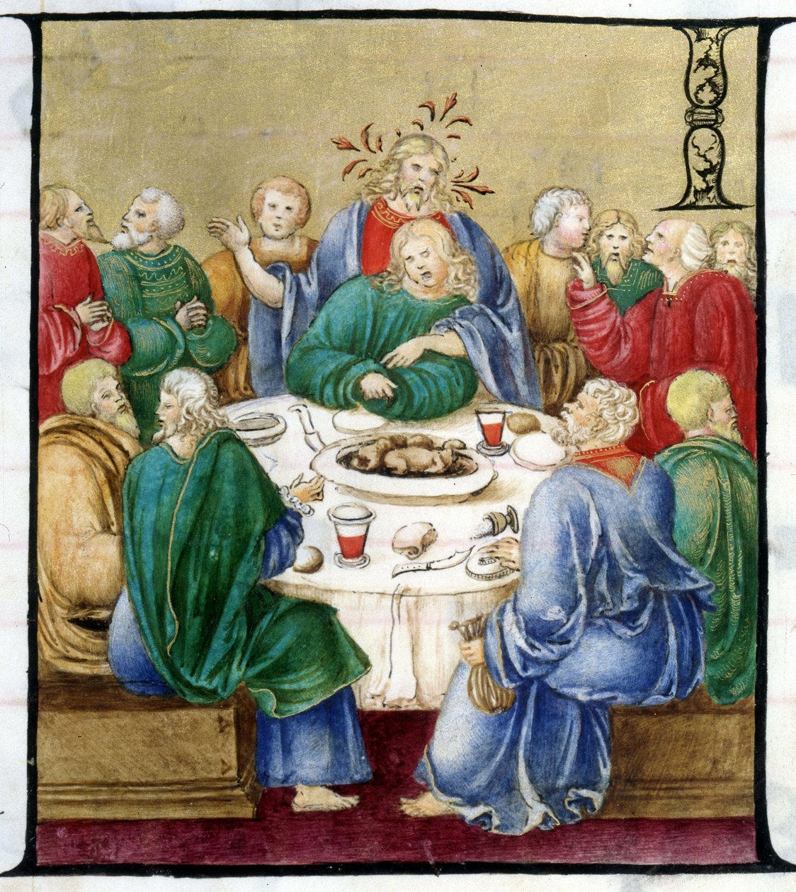 A Última Ceia - depois de um coro do século XVI. A Igreja da Virgem Coroada de Lodi. de Unknown artist
