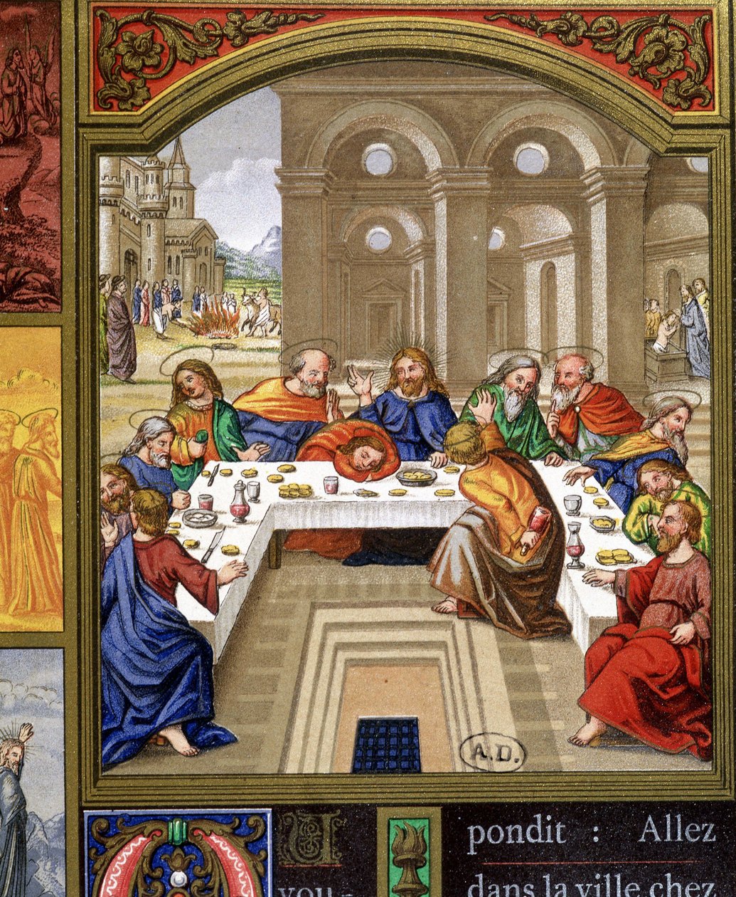 A Última Ceia - reprovação de um doc. italiano. (n.d. v.1500). de Unknown artist