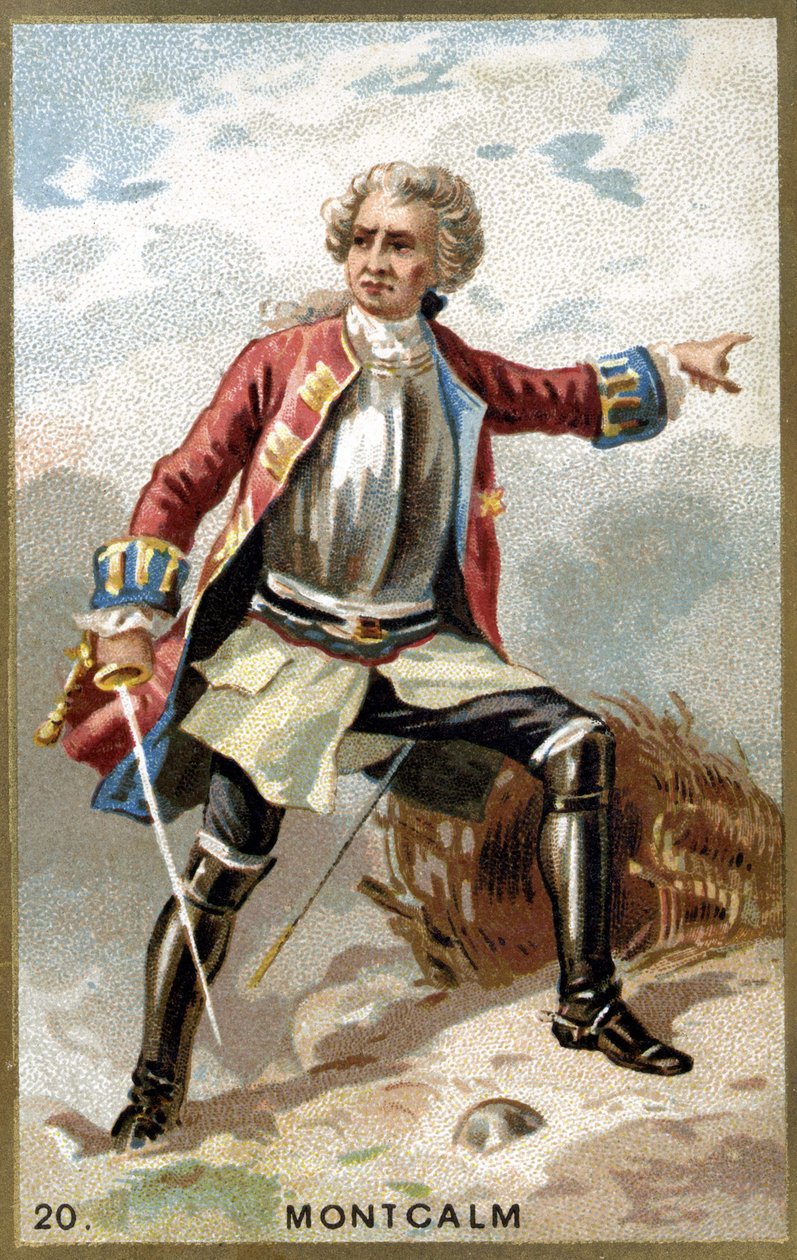 O Marquês de Montcalm de Saint-Véran (1712 - 1759), general francês. Cromolitografia do século XIX. de Unknown artist