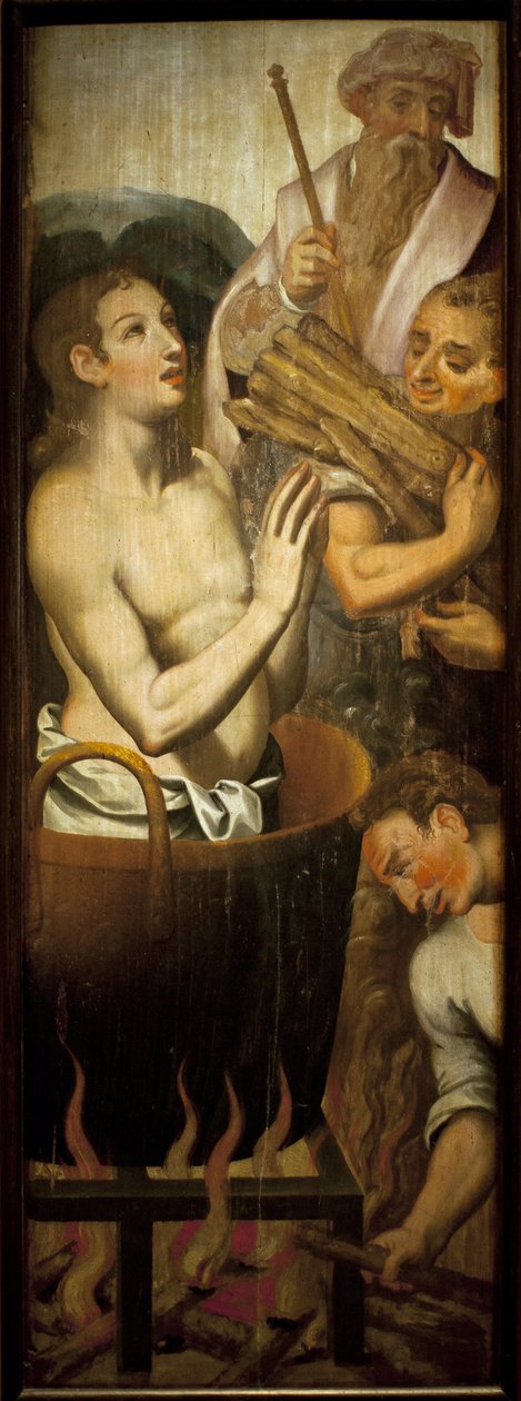 O Mártir de São João Evangelista - Pintura anônima de Unknown artist