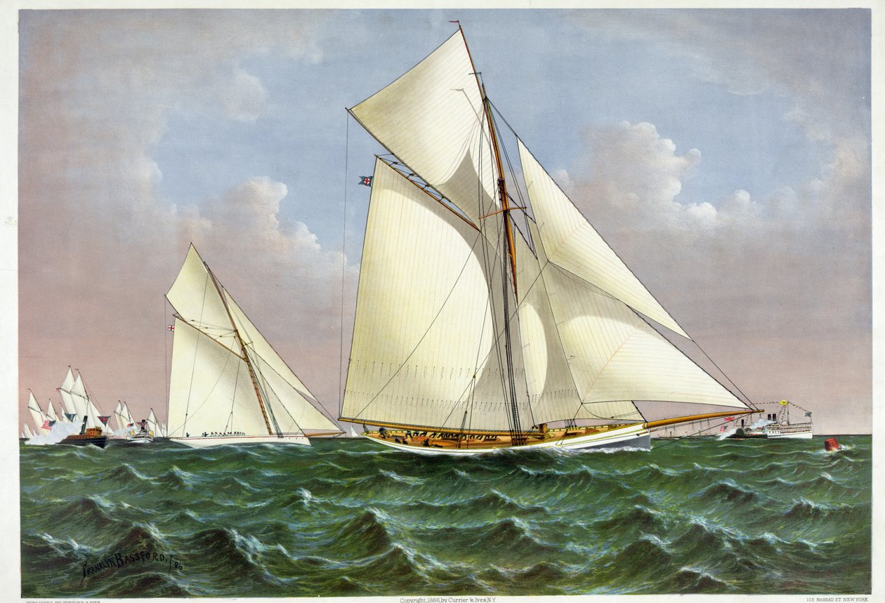 O Mayflower, um veleiro que ganhou a taça America