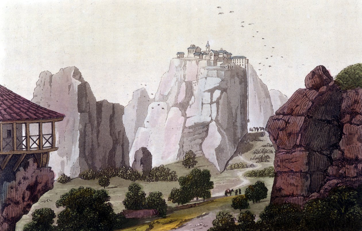 The Meteors in Greece in 1810.in "The old and modern costume" de Jules Ferrario, ed. Milão de Unknown artist
