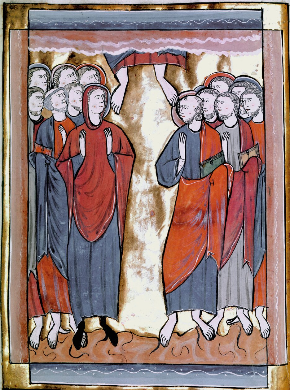 A Ascensão Miniatura tirada de "Liber Psalmorum um um calendário" ou "Psaltier à l