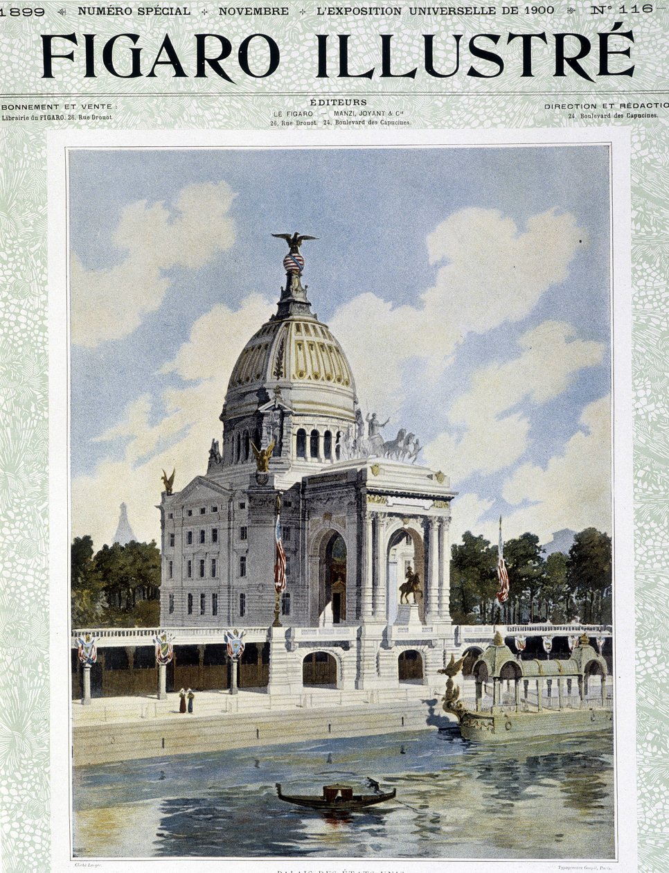O Palácio dos Estados Unidos na Exposição Universal - in "Le Figaro Illustré", novembro de 1899 de Unknown artist