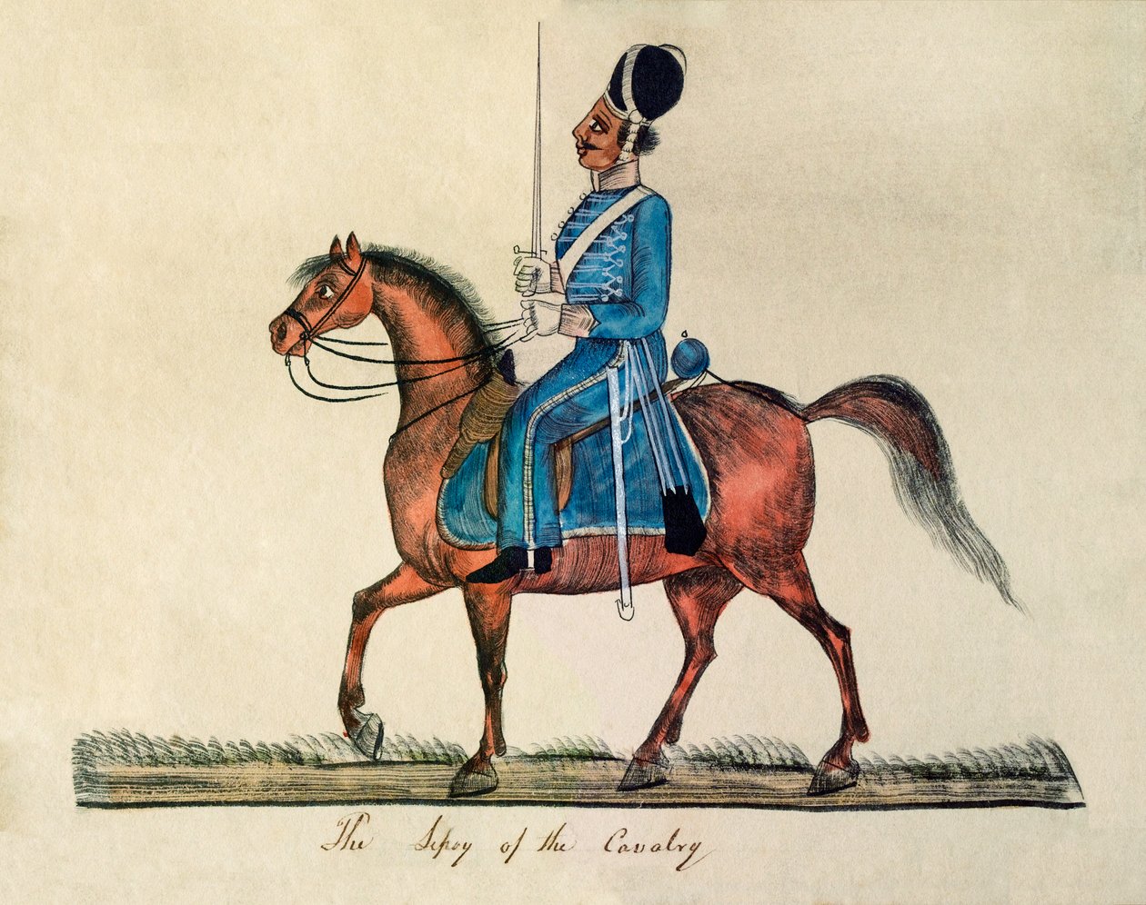 O Sepoy da Cavalaria de Unknown artist