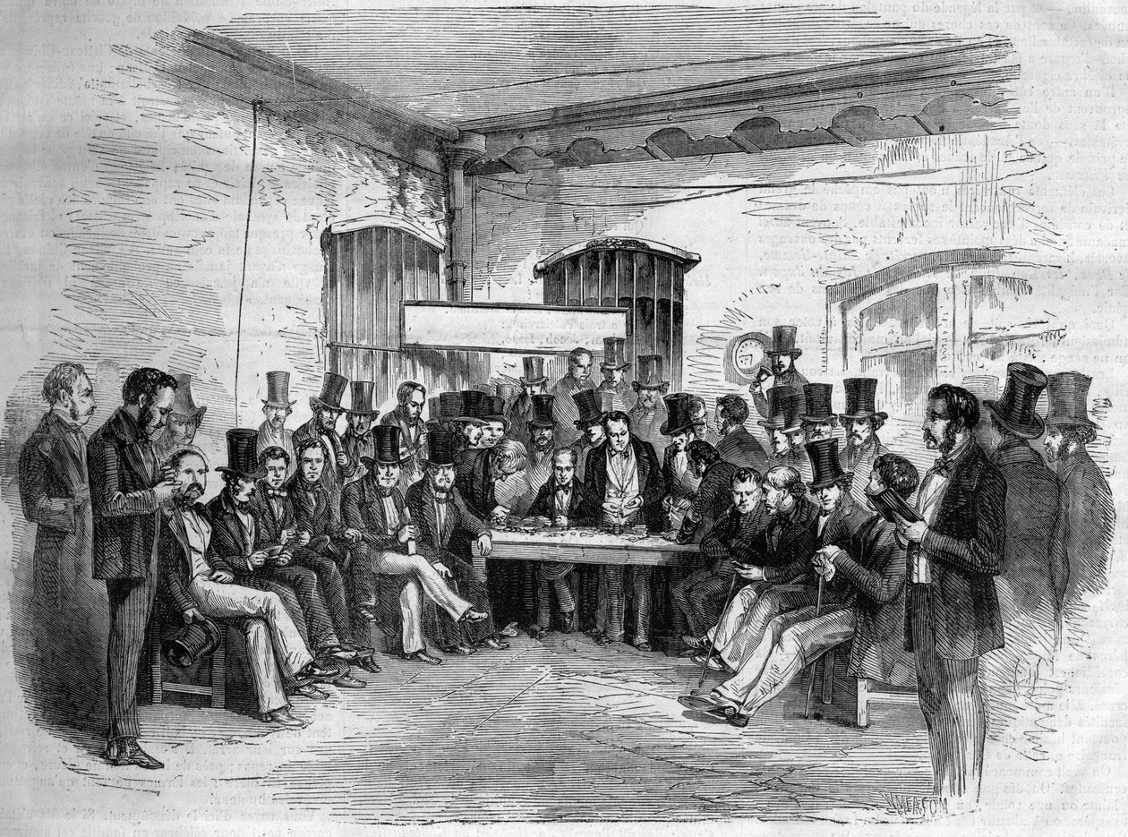 A Bolsa de Valores - Buenos Aires, Argentina 1868 de Unknown artist