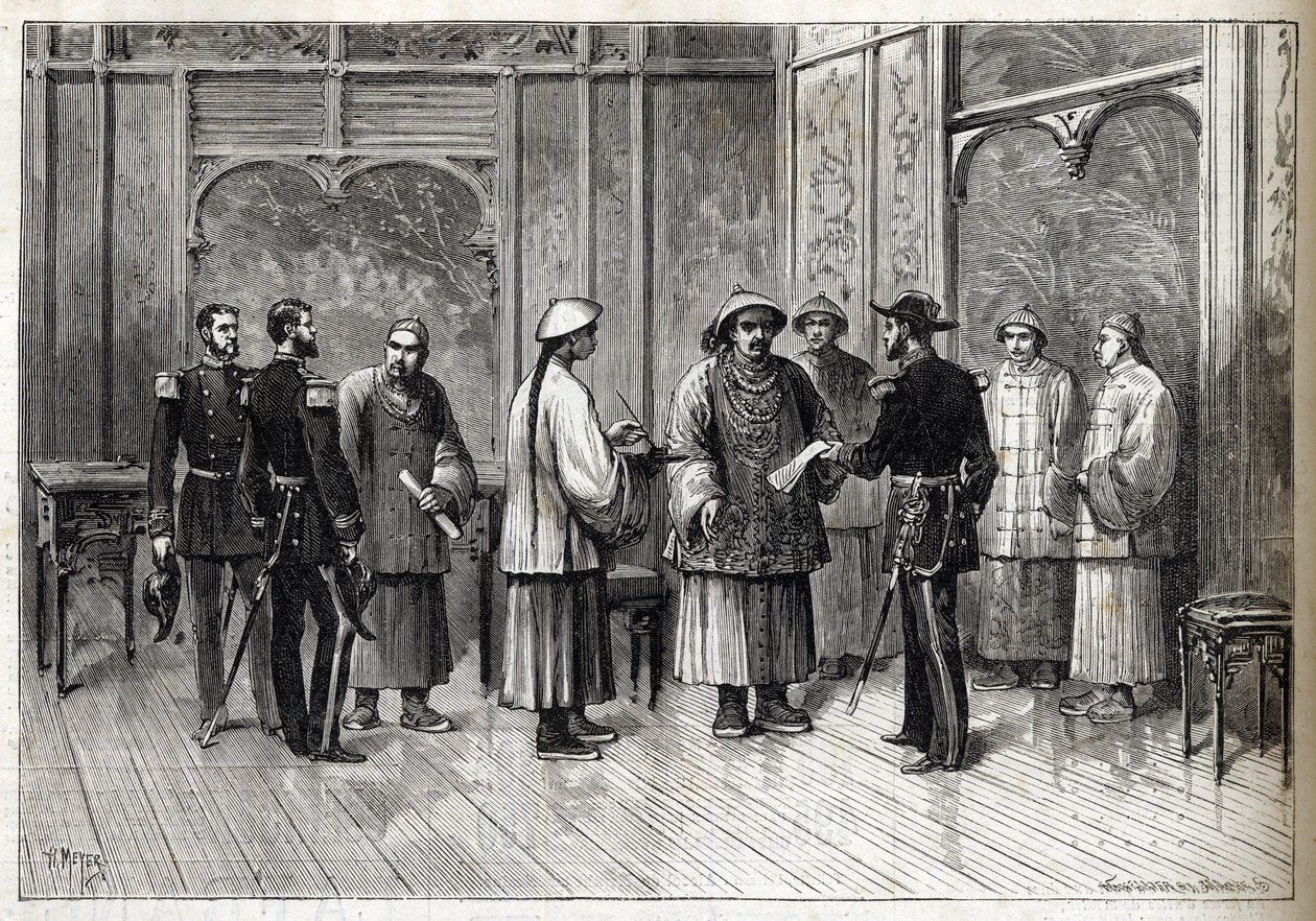 O Acordo de Tientsin ou Convenção de Li-Fournier - Acordo de Tientsin - Convenção de Li-Fournier (Li Fournier) - 11 de maio de Unknown artist