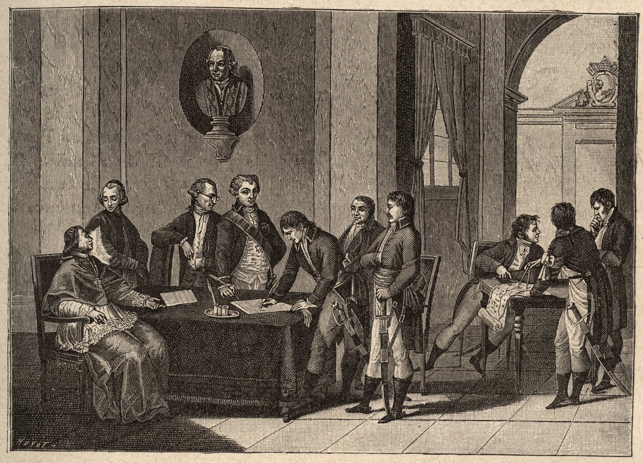 O Tratado de Tolentino ou Paz Tolentino é um tratado de paz assinado em 19 de Fevereiro de 1797 em Tolentino, Itália, entre a França e os Estados Pontifícios. (Entre o General Bonaparte e o Papa Pio (Pio ou Pio) VI (1717-1799). O Papa renuncia a Avignon de Unknown artist