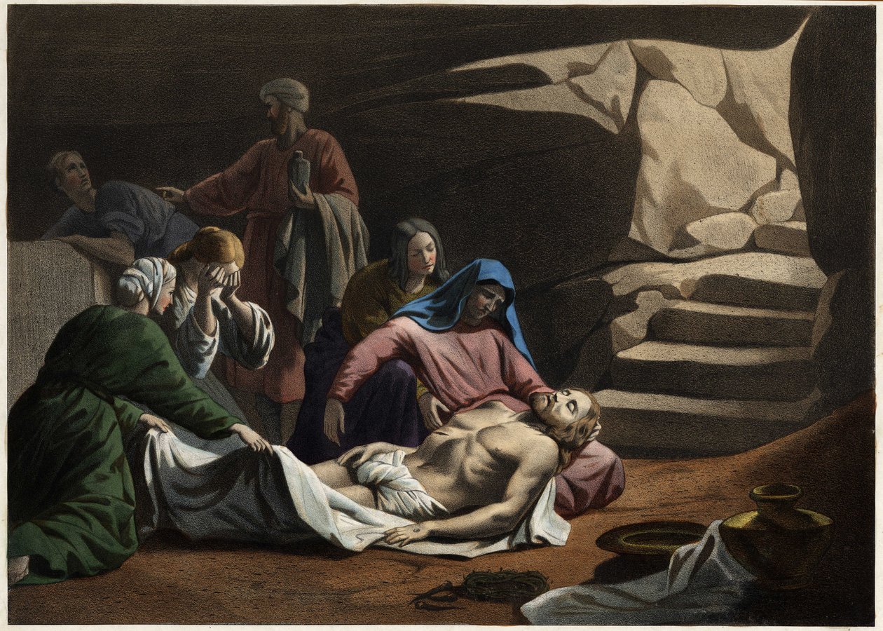 A Tumba de Cristo. Gravura anónima de meados do século XIX. de Unknown artist