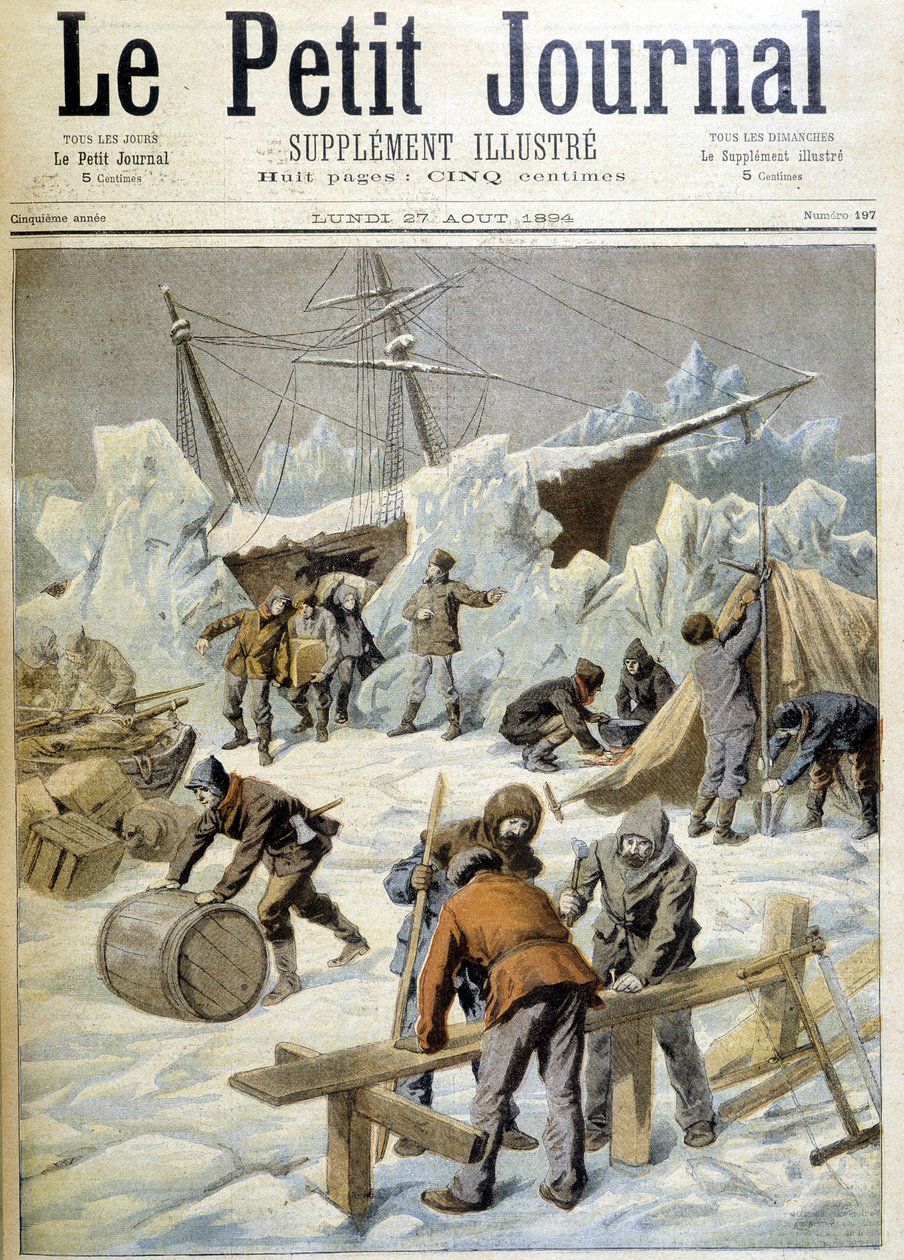 A Expedição Polar Wellman: Camp on the Ice, "The Petity Journal", 27/08/1894 de Unknown artist
