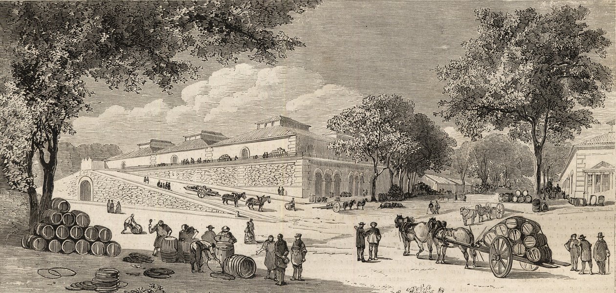 O Armazém dos Vinhos em Paris em 1861 - Rue de Languedoc e a Côte d