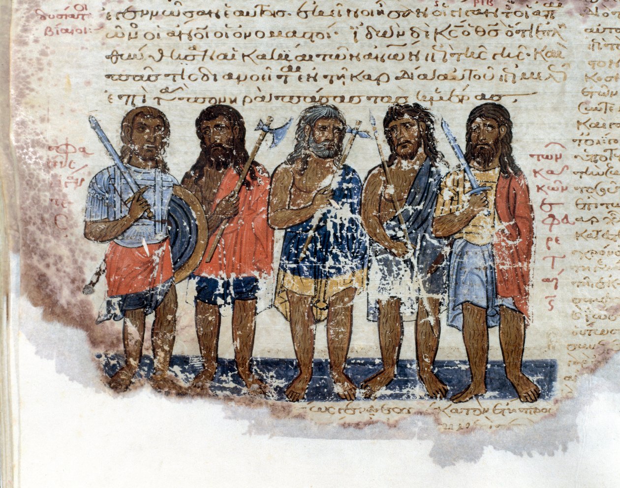 O exército dos Geantes (Rephaim ou Nephilim) que foram vencidos pelo exército do Rei David Miniature tirado do "Codex de l