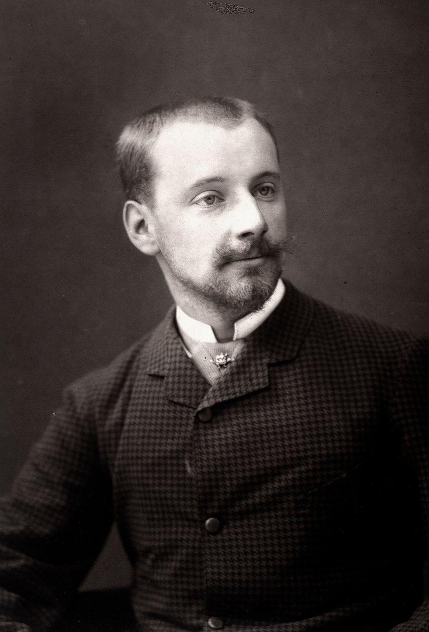 O artista Albert Maignan fotografado por ocasião do Salão de Paris de 1881 de Unknown