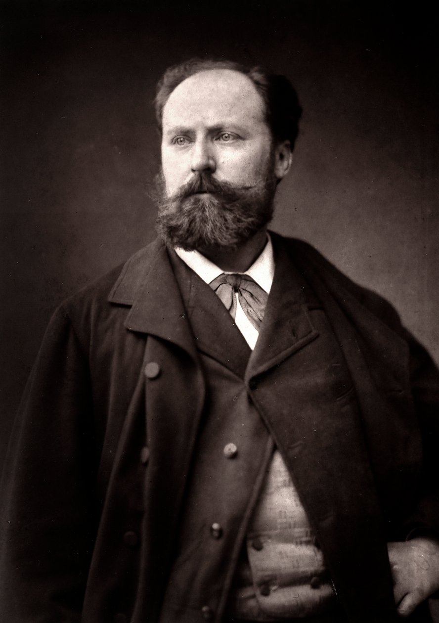 O artista Henri-Paul Motto fotografado por ocasião do Salão de Paris de 1881 de Unknown