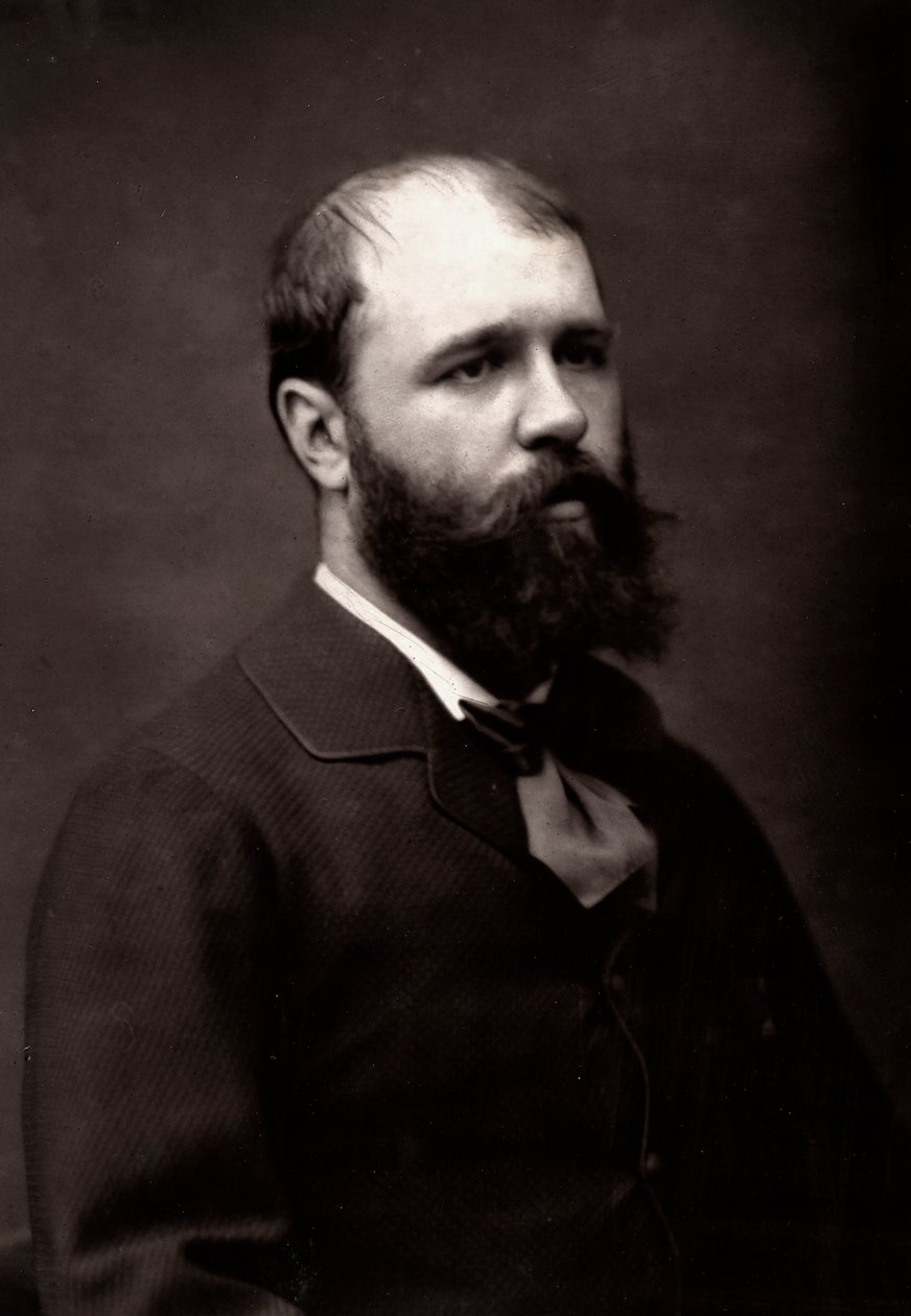 O artista Jean-Jacques Scherrer fotografado por ocasião do Salão de Paris de 1881 de Unknown