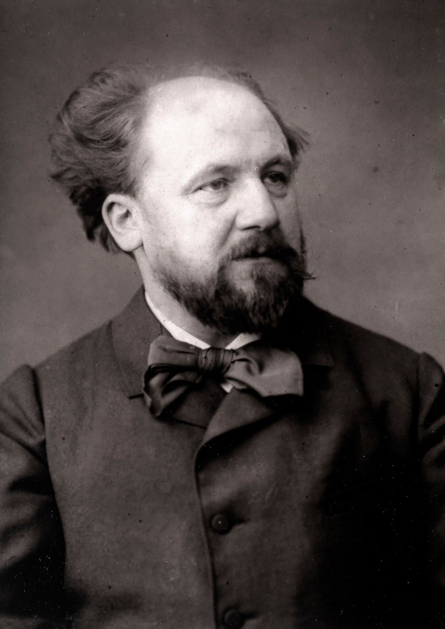 O artista Jean-Joseph Weerts retratado por ocasião do Salão de Paris em 1883 de Unknown
