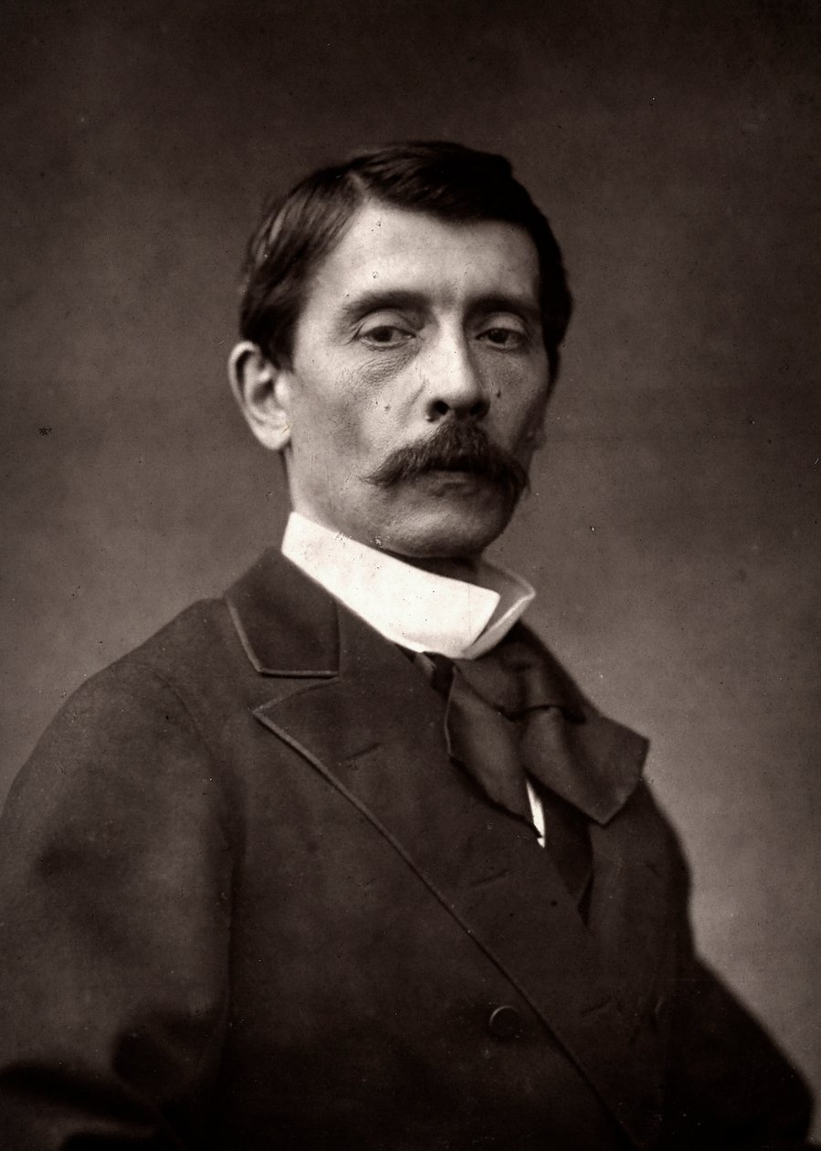 O artista Pierre-Auguste Brunet-Hoard fotografado por ocasião do Salão de Paris de 1881 de Unknown