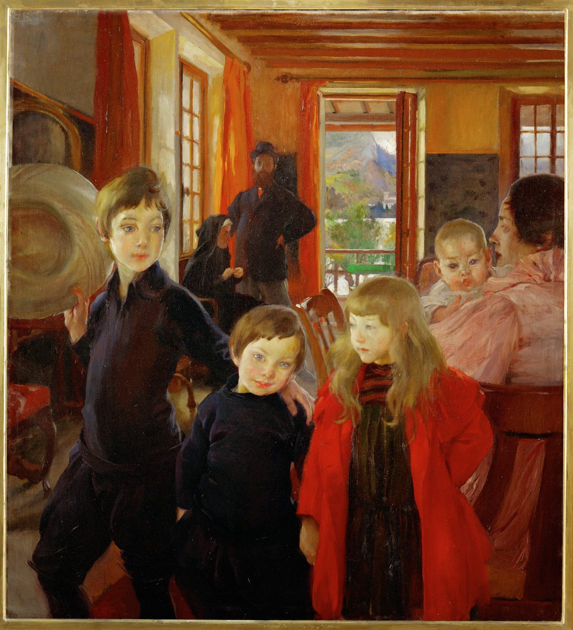 A família do artista: Albert Besnard, a sua sogra Mme (pintura sobre tela) de Unknown Artist