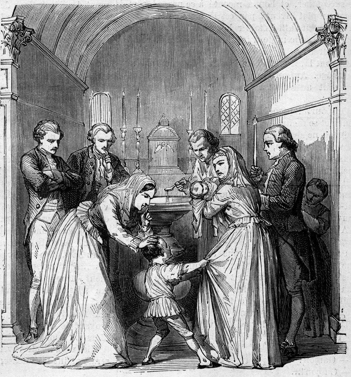 O baptismo de Napoleão Bonaparte. de Unknown artist