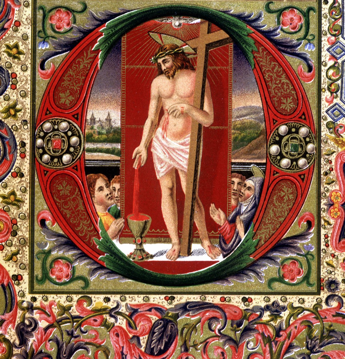 O sangue de Jesus Cristo. A cromolitografia do século XIX. de Unknown artist