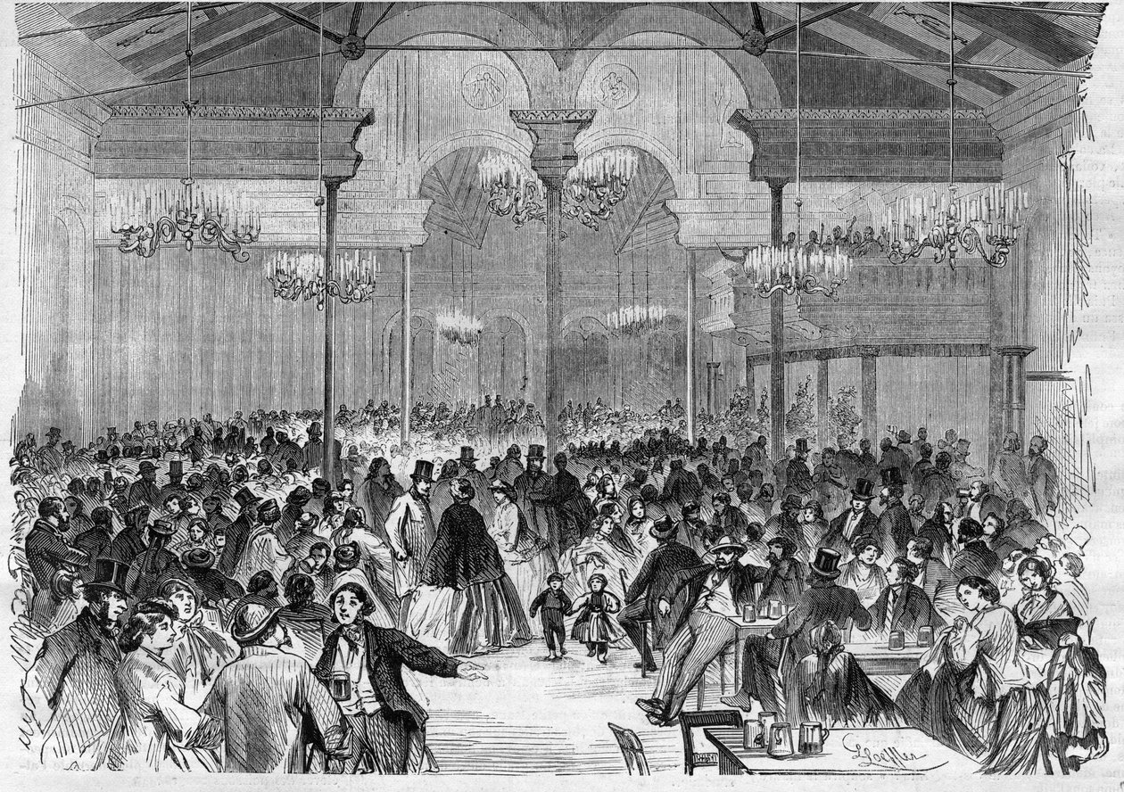As cervejeiras de Berlim: a cervejaria do Tivoli - Gravação no "Le Journal Illustrie de Unknown artist