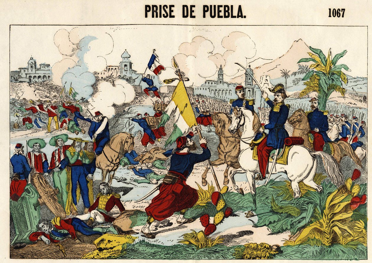 A captura de Puebla em 17 de maio de Unknown artist
