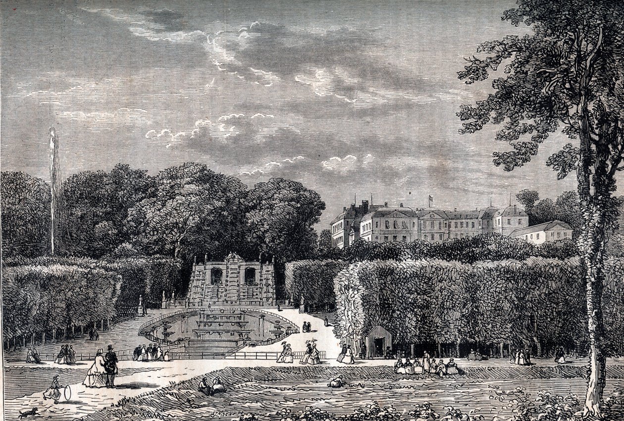 O castelo e o parque de Saint Cloud (Saint-Cloud) em 1867 de Unknown artist