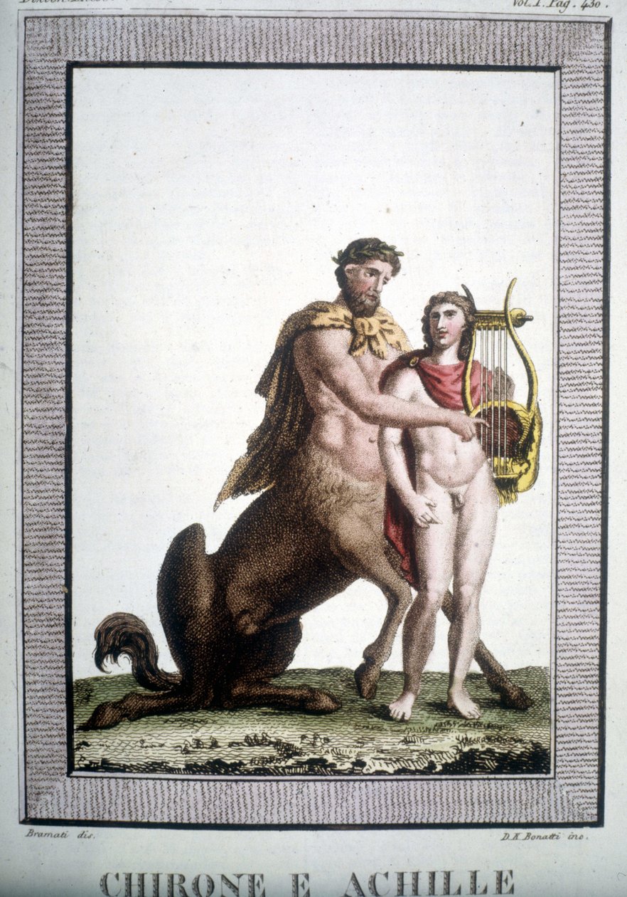 O Centauro de Ferro e Aquiles - no Dicionário Mitológico de Unknown artist